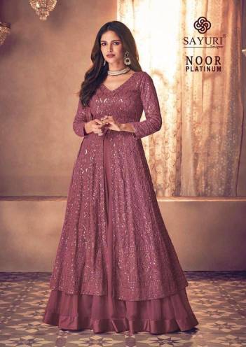 Noor Platinum By Sayuri Designer Partywear Stylish Gown Collection